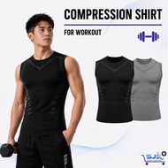 Men Sleeveless Tanks Tops Compression Shirts Gym Workout Running Sport Shirt Quick Dry Breathable 3D