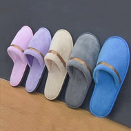 【new】 1 Pair Coral Fleece Soft Shoes Travel SPA Hotel Slippers Warm Home Slippers Solid Color All-Match Comfortable Non-Slip Flip Flop