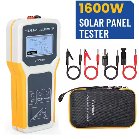 EY1600W Solar Panel Tester, Solar DC/AC Power Meter, Photovoltaic Panel Multimeter, Open Circuit Vol