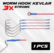 Worm Hook Mustad Rakitan Hook Softlure Kail Mancing Hook Mancing