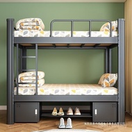 Low Low Bunk Student Dormitory Iron Apartment Double Bed Dormitory High Low Bunk Bed Ladder Climbing