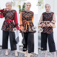 baju batik blouse kombinasi motif songket blouse kombinasi terbaru