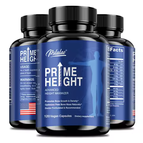Vitamin D + Calcium and Zinc Nutritional Supplement, Natural Height Growth, Suitable for Adults and 