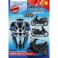 COVERSET LC135 V6 V7 ORIGINAL VELOZI BLACK BLUE VIETNAM CUSTOM