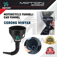 Car Motorcycle Vehicle Flexible Oil Funnel With Filter Filling Fuel Engine Oil Fluid Petrol Corong Minyak Kereta Motor