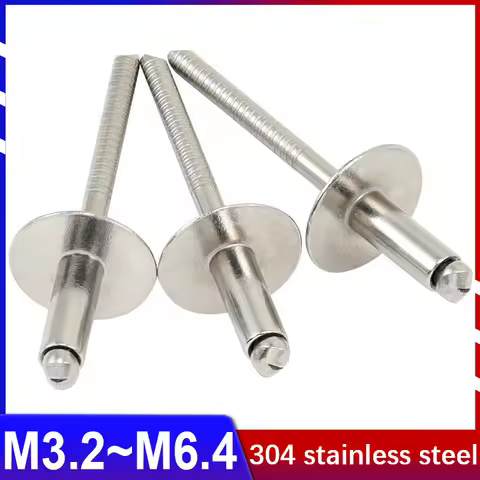 304 stainless steel Big Head Pull Rivet Large Flat Head Round Head Core Pull Rivet Pull Nail Decorat