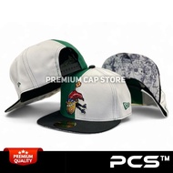 Men Snapback Cap Hat Topi Lelaki Dewasa UJANG LOGO TWO TONE GREEN WHITE NEW ERA Ready Stock Malaysia