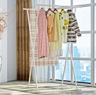 （深水埗交收）$128 可摺疊曬衣架 可伸縮晾衣架 防銹雙桿掛衣架 晾曬架  Foldable Laundry Rack