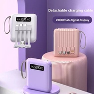 Mini Power Bank Fast Charge 20000mah with Built-in Cable