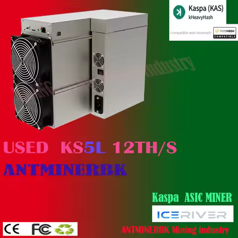 ICERIVER KS5L 12TH/S Kaspa Mining KAS ASIC MINER with PSU KAS Mining More economical than KS3 KS3L K