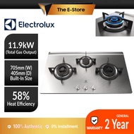 Electrolux 86cm UltimateTaste 300 Built-in Gas Hob with 3 Burner | EHG933SA (Stainless Steel Gas Coo