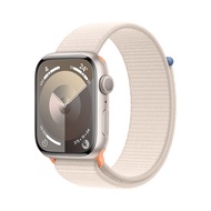 Apple Watch Series 9 智能手表45毫米星光色铝金属表壳 星光色回环式运动表带【GPS款】iWatch s9