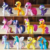 Set of 12 Poly angel horses 7cm
