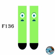 No. F136 Mike Wazowski Face Fullprint Socks