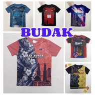 BAJU BUDAK LENGAN PENDEK JERSI MERDEKA YANG UMUR 9-12 / BAJU JERSI MALAYSIA