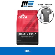 Agym Nutrition Titan Mass, 2kg [FREE GIFT] - HALAL Weight Gainer, USN, Mass Gainer, Mass Protein