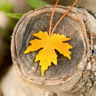 【切線派】彩色枫叶 真皮挂饰 手工钥匙吊饰 创意礼品