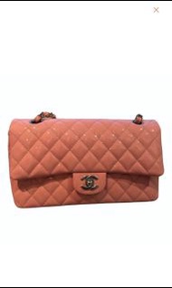 Chanel Classic Flap 25cm 粉紅漆皮