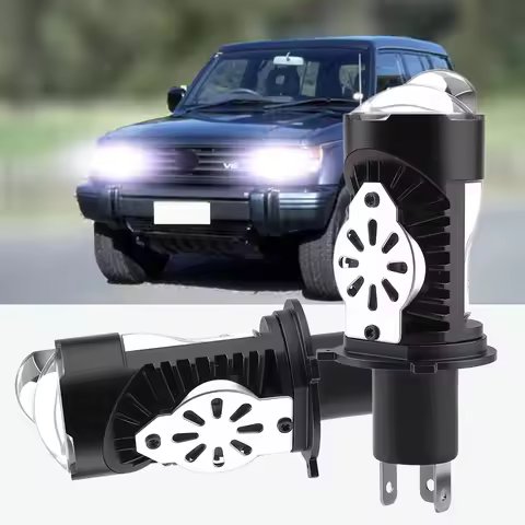 2x LED Projector Headlight Bulbs Hi/Lo H4 HB2 9003 Lens 30000LM For Mitsubishi Pajero Montero Shogun