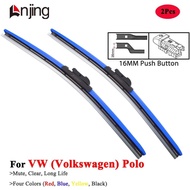 LNJING Colorful Wiper Blades For VW Volkswagen Polo 6N 9N 6N2 9N3 6R AW 1981 2002 2009 2012 2017 202