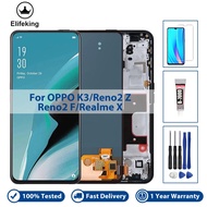 6.5"AAA+++ LCD For OPPO K3/Reno2 Z/Reno2 F/Realme X LCD Display Touch Screen Digitizer Assembly Replacement 100% Tested Well No Dead Pixel Free Tools +Tempered Glass