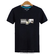 Naruto Uchiha Sasuke Naruto Kakashi Short-Sleeved t-Shirt All-Match Cultural Shirt Super Fat Plus Size Clothes Summer Top Printed t-Shirt