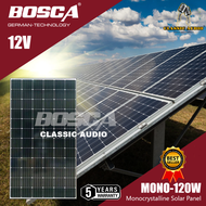 BOSCA 120W Solar Panel Mono 120 Watt 12 Volt Pv Solar Module Solar Cell Panel (Original) 5 Years War