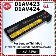 01AV423 01AV424 Laptop Battery for Lenovo ThinkPad T470 T480 A475 T570 T580 P51S P52S TP25 A485 61 0