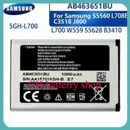 Samsung แบตเตอรี่ สำหรับSamsung L700 W559 S5628 B3410 L708E SGH-L700 AB463651BU แบตเตอรี่ 800mAh