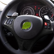 Red M Sport Keyboard+Carbon Fiber Sticker Steering Wheel Cover For BMW 3 Series E90 E92 E93 M3 Car Trim Interior Accesso