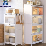 5 Layer Storage Cabinet with Doors Rak Bertutup Viral Aesthetic Kitchen Rak dapur Kitchen Rack Kabin