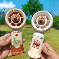A&W Portable Poet Cooling Fan Fashion Handheld Fan Cartoon Cute Capybara Small Fan Outdoor USB Charg