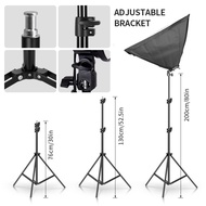 150W 5500K E27 Single Light Lamp Bulb 2M Stand Studio 50x70cm Softbox Lighting Umbrella E27 Socket L