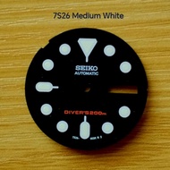 7S26 Medium Seiko Divers Dial Replacement White
