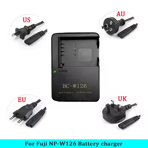 BC-W126 BCW126S Battery Charger For Fuji NP-W126S NPW126 FinePix X-Pro3,X-Pro2,X-Pro1,X-E1,X-E2,X-E3