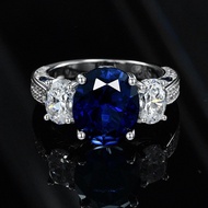 Luxury 5 CT Oval Cut Lab Grown Blue Corundum High Carbon Diamond Gems For Women Men Wedding Engageme