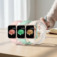 Replacement Silicone Watch Band for Apple Watch, Compatible with 38mm, 40mm, 41mm, 42mm, 44mm, 45mm,