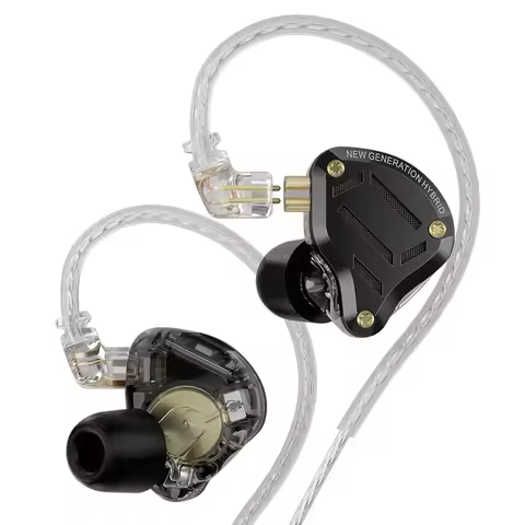 KZ ZS10 Pro 2 HIFI Metal Earphone In Ear Bass Earbud 4-Level Tuning Switch Headphone 2PIN Cable ZAS 