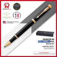 Parker IM Rollerball Pen - Black Gold Trim (with Black - Medium (M) Refill) / {ORIGINAL} / [RetailsON]