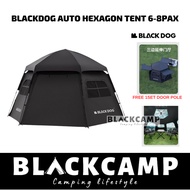 Blackdog Auto Tent Hexagon Dome Tent 6-8 Pax Camping Automatic Tent 3 Doors Outdoor Khemah BlackCamp