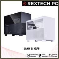 LIAN LI Q58 PCI-E 4.0 ITX PC Desktop Casing - Black / White
