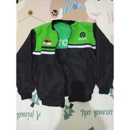 JAKET GOJEK GRAB SETENGAHNYA HITAM GAK CEPET KOTOR JAKET DISTRO BORDIR SAKU ADA 6 REAL PICT MURAH RE