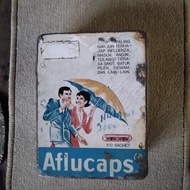 Kaleng Wadah Antik Jadul Iklan Obat Aflucaps