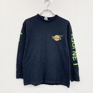 Used 90s VUARNET long-sleeved print T-shirt, vintage, sleeve print, black, size L