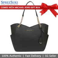 Michael Kors Handbag In Gift Box Tote Shoulder Bag Jet Set Large Logo Shoulder Bag Black # 35F1GTVT3