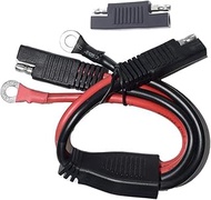 3-in-1 Battery Charging Cable, SAE to SAE and O Ring Terminal Connectors Harness,10AWG Quick Disconn