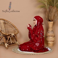 NAFHA - Mukena Terusan Dewasa Nafha Bordir Bunga Sakura