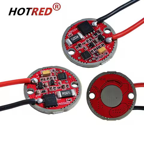 3-4.2V LED Diving Flashlight Driver Board DC3-3.7V 10A 23mm 1Mode 5Modes 1 Battery Constant Current 