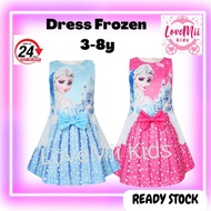 Frozen Dress Disney Party Birthday Costume Girls Fashion Sleeveless 3-8y/Baju Budak Kanak perempuan Frozen