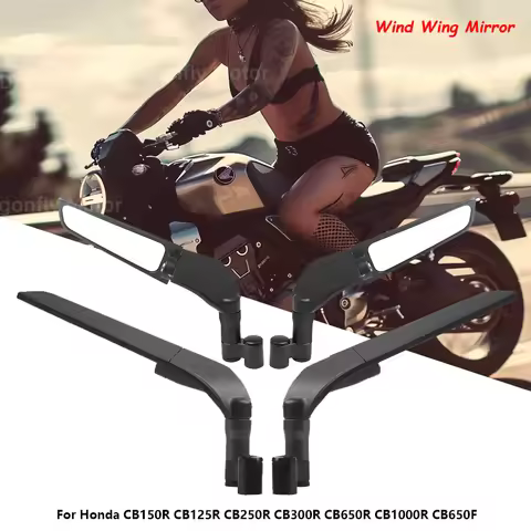 For Honda CB150R CB125R CB250R CB300R CB650R CB1000R CB650F Universal Motorcycle Mirror Wind Wing si